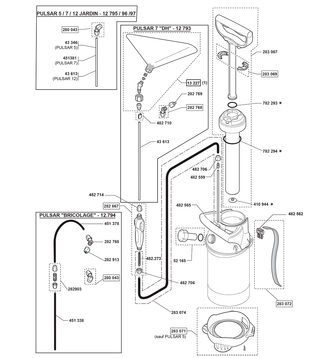 Pièces PULSAR 5 (Ref. 12795)